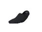 Une socquette noire avec un motif ondulé antidérapant au talon.
