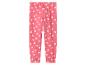 Pantalon de jogging rose pour enfant avec motif marguerites blanches.