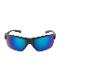 Lunettes de soleil avec verres bleus miroir.