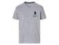 T-shirt gris à col en V avec un motif de joueur de football et l'inscription 'CRISTIANO RONALDO NIGHTWEAR'.