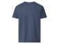 T-shirt basique bleu foncé à manches courtes, vue de dos.