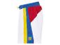Shorts de bain Lidl : blanc, rouge, bleu et jaune.