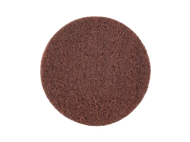 Disque abrasif brun rond pour le ponçage.