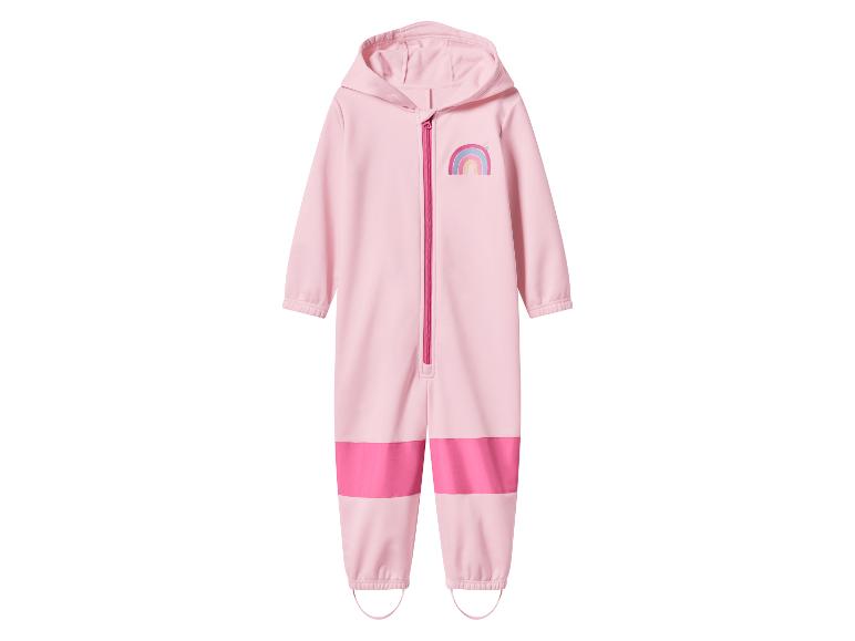 Combinaison bébé rose à capuche avec imprimé arc-en-ciel et accents rose foncé