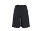Culottes larges bleu foncé avec taille élastiquée et poches arrière.