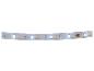 Bande LED avec diodes blanc chaud et blanc froid, connexion 24V et points de coupe.