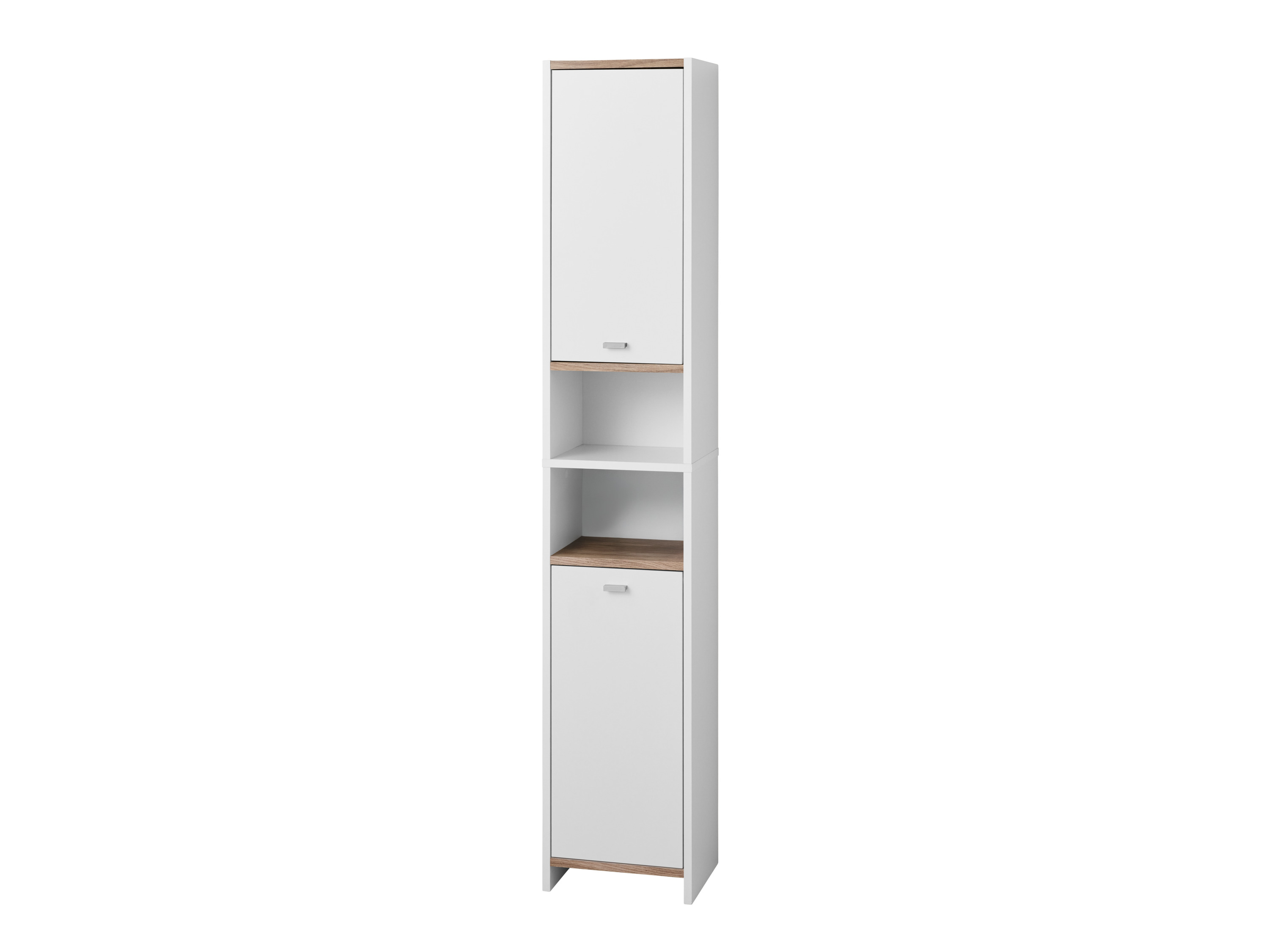 LIVARNO® Colonne de salle de bains Boston, 34,2 x 186,2 x 28 cm, blanc/imitation chêne
