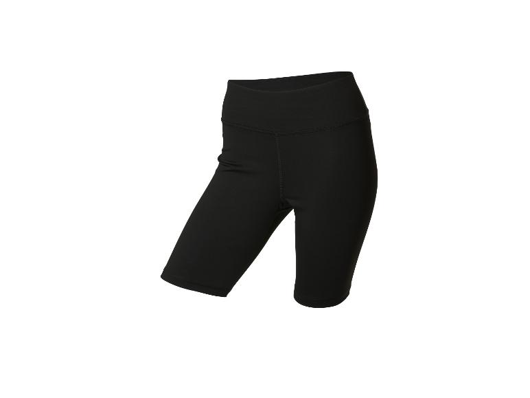 Short de sport noir taille haute pour femme