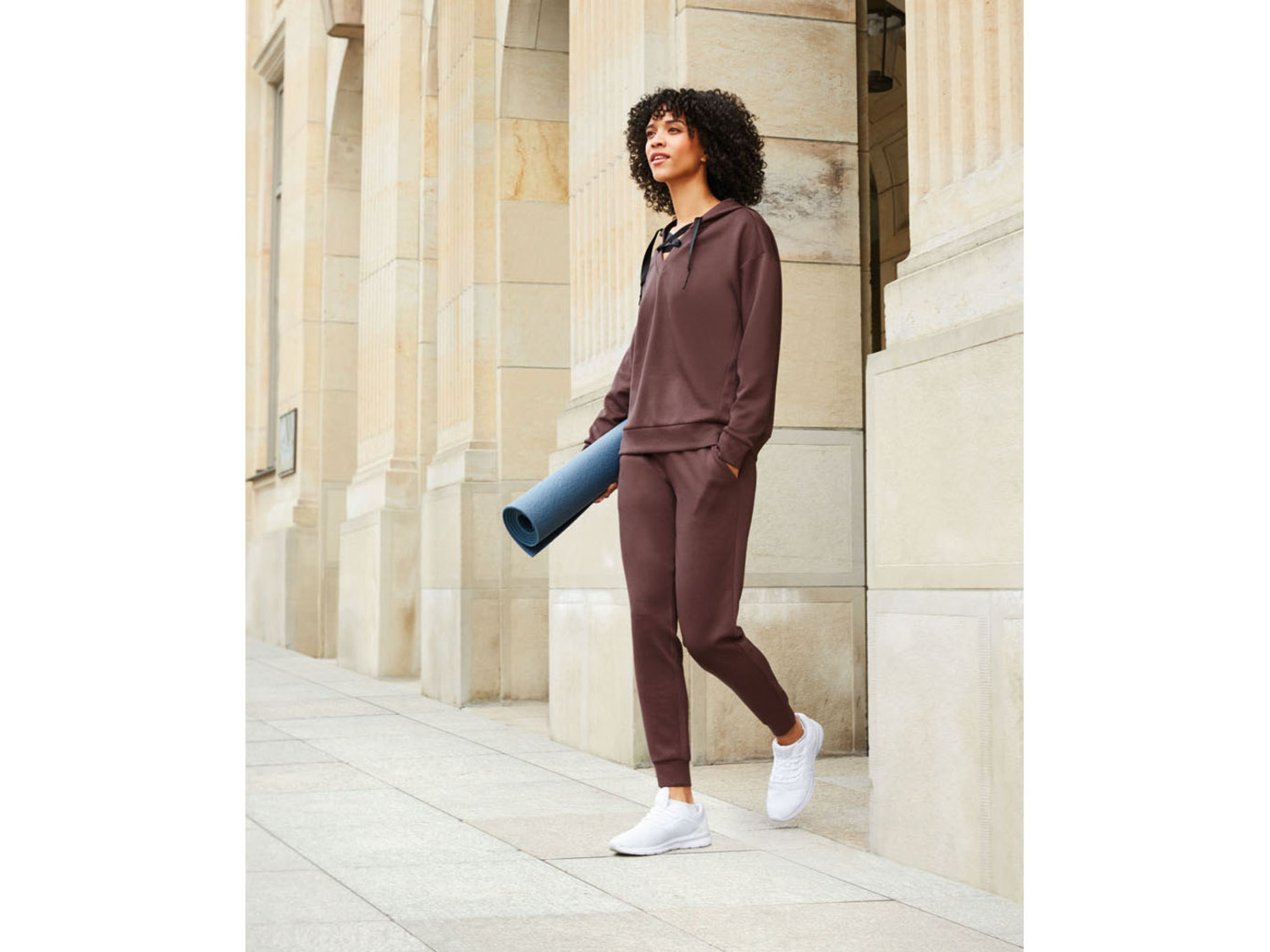 Pantalon molletonné en un mélange de coton