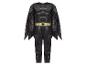 Costume de super-héros noir avec cape et ceinture dorée
