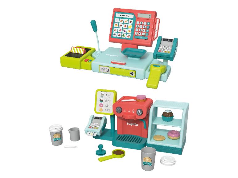 Caisse enregistreuse et machine à café en plastique pour enfant LUPILU®.