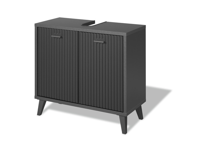 Aller en mode plein écran : Meuble sous-vasque, 60,4 x 55 x 28 cm, anthracite - Image 6