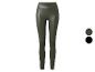 Legging femme en similicuir vert olive