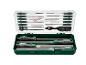 Ensemble de limes et tournevis Parkside dans un coffret vert.