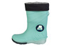 Bottes de pluie vertes avec un motif de voiture pour enfants.
