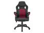 Chaise de bureau noire et rouge avec accoudoirs