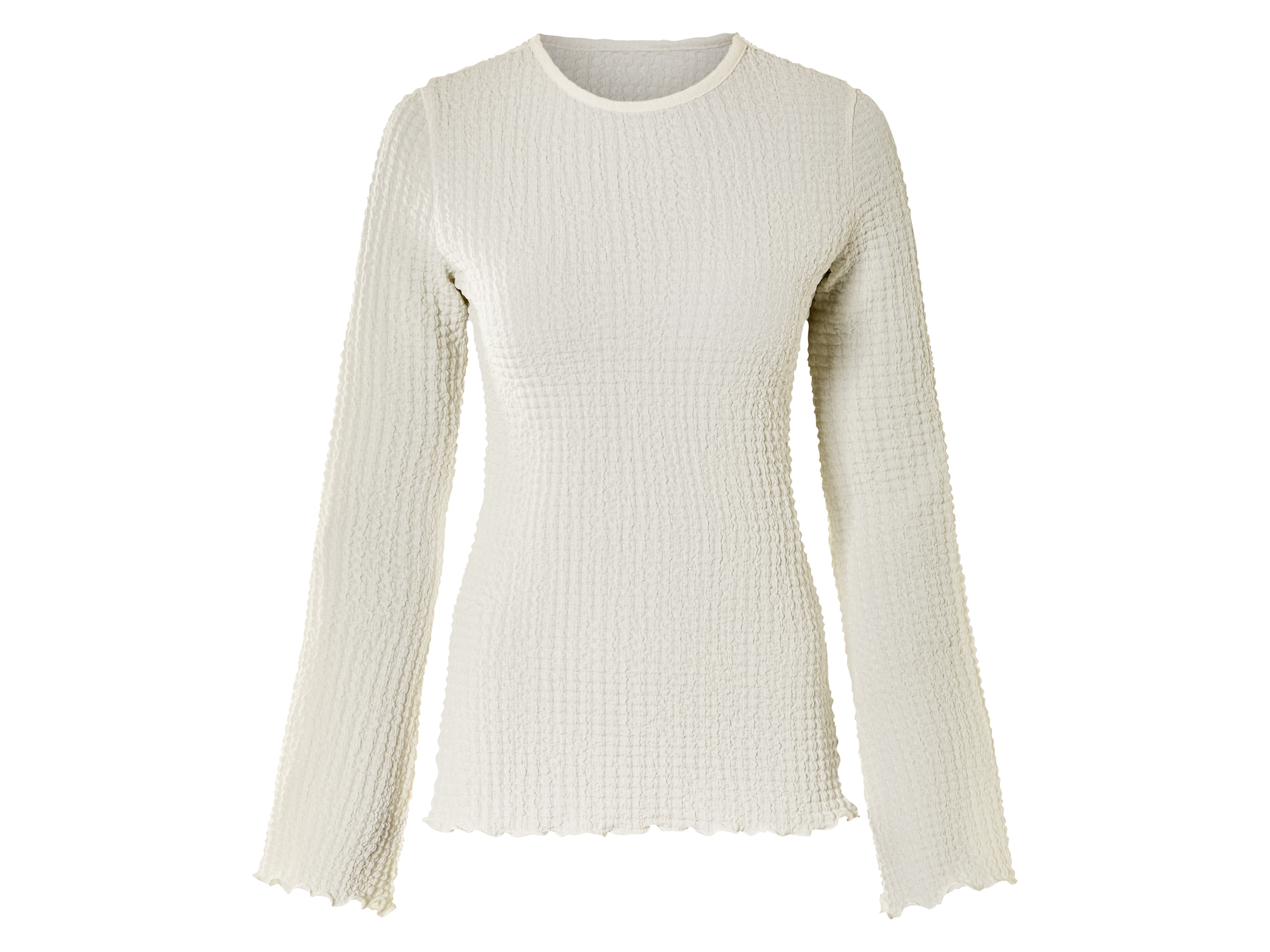 esmara® T-shirt manches longues femme (blanc, S (34/36))