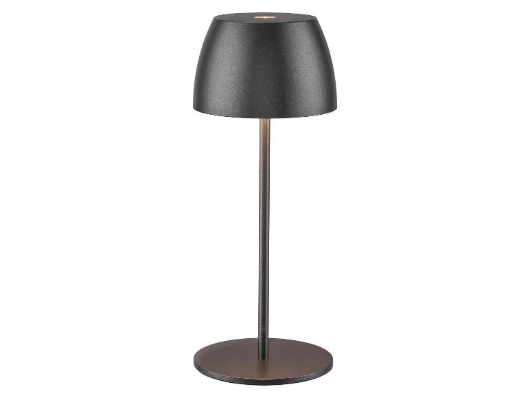 Lampe de table sans fil noire avec base et poteau en métal