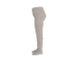 Collants enfant gris clair à texture côtelée, vue latérale.