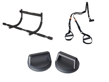 CRIVIT Barre de traction ou sangles de suspension ou poignées de pompes rotatives