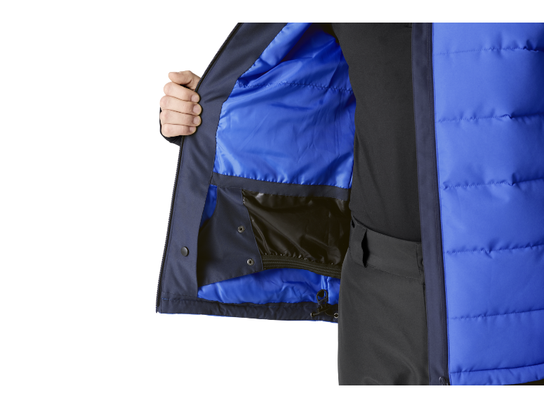 Veste homme avec doublure bleue et doudoune amovible