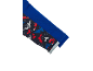 Deux hauts à manches longues, un bleu et un bleu foncé avec un motif de renard et de montagne.