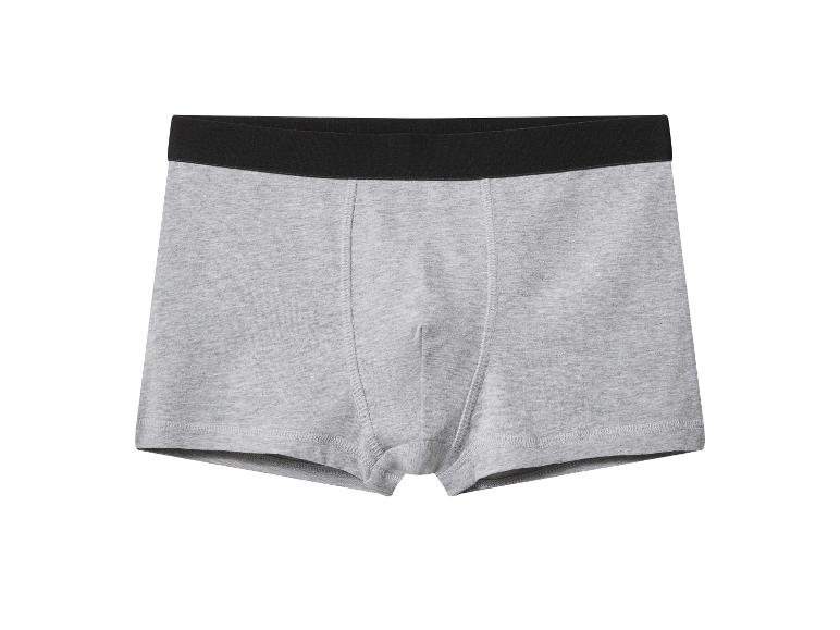 Caleçon boxer gris pour homme avec ceinture élastique noire.