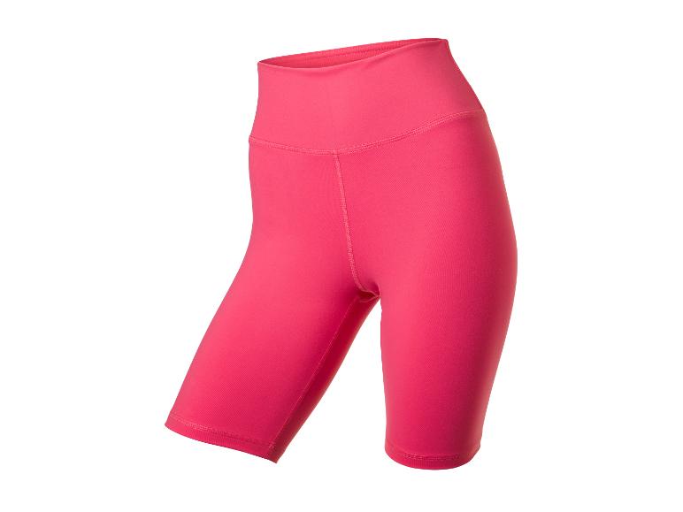 Short cycliste fuchsia pour femme, taille haute, pour le sport et les loisirs.