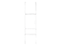 Étagère blanche à deux niveaux pour placard.