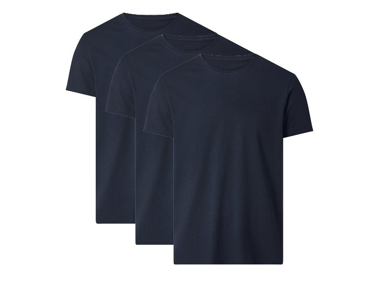 Lot de trois t-shirts basiques à manches courtes bleu marine