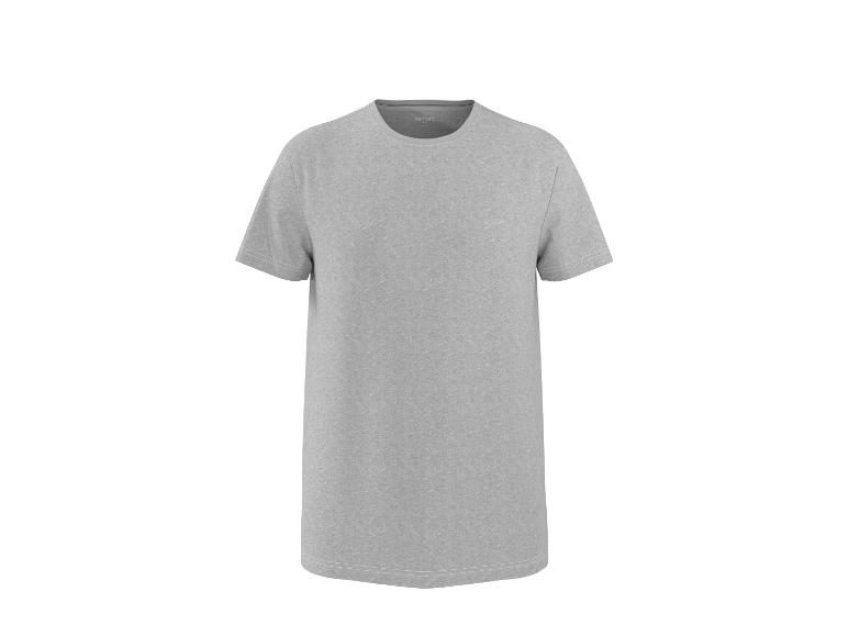 T-shirt gris pour homme à manches courtes et col rond
