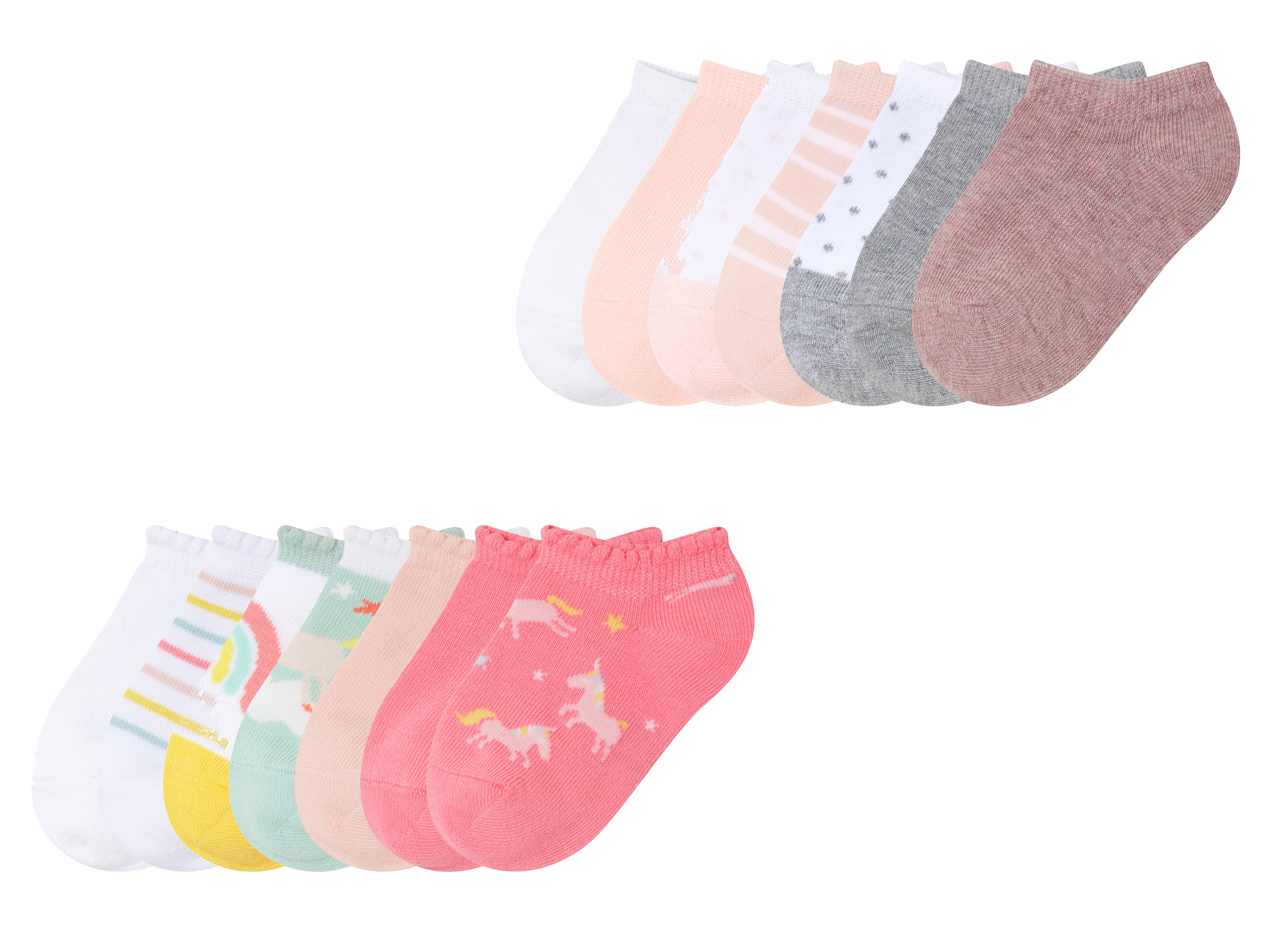 lupilu® Lot de 7 paires de socquettes petite fille
