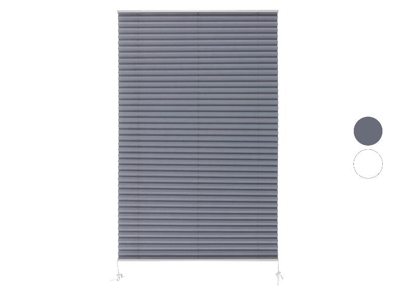 Stores plissés gris avec choix de couleur.