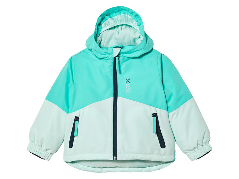 Une veste enfant turquoise à capuche
