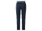 Pantalon femme bleu marine avec taille élastique rayée, vue arrière.