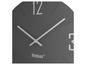 Une horloge murale Mebus grise avec des aiguilles blanches.