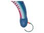 Bague de bain gonflable requin, avec raccord pour tuyau d'arrosage.