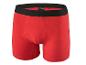 Boxers rouges, taille élastique noire.