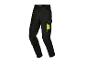 Pantalon de travail noir Parkside avec détails vert lime.