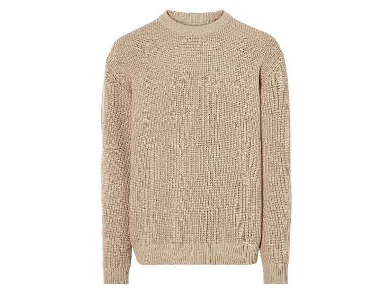 Pull en laine beige à manches longues
