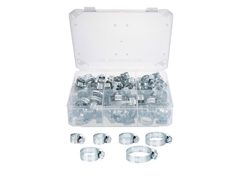 Assortiment 80 Colliers De Serrage BGS - Tailles 6,5 à 18 Mm, Acier à Ressorts, Pour Circuits Carburant Et Refroidissement