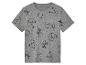 T-shirt gris pour enfant, imprimé oursons et ratons laveurs.