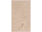 Serviette de toilette beige avec un cerf brodé portant un nœud rouge.