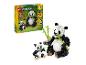 Ensemble LEGO Creator 3-en-1 avec une maman panda et son petit, du bambou et la boîte du set.
