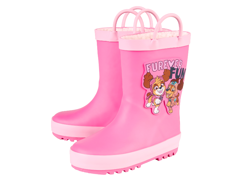 Bottes de pluie roses Paw Patrol pour filles.