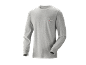 T-shirt gris à manches longues avec une poche poitrine