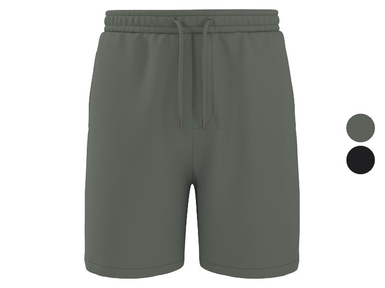 Short de survêtement vert foncé pour homme avec cordon de serrage, disponible en deux couleurs.