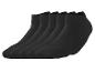 Lot de cinq paires de chaussettes courtes noires unies