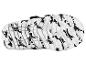 Semelles de chaussures enfant, motif camouflage noir et blanc.