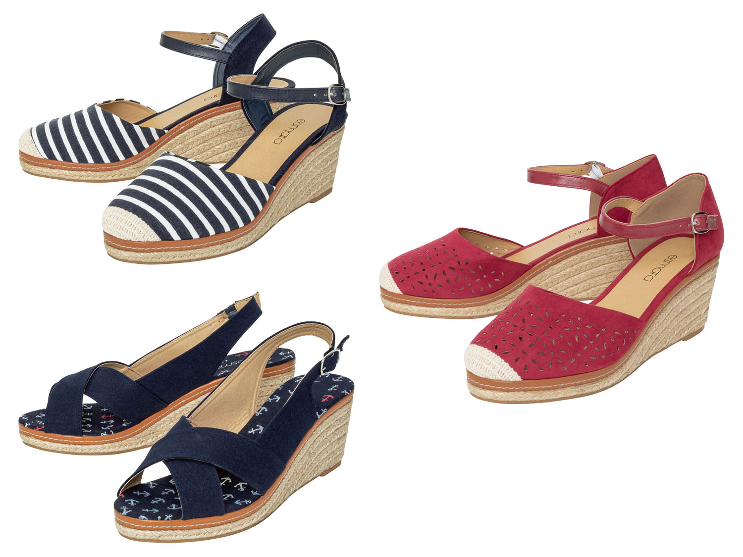 esmara® Sandales à talons compensés femme